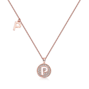 Letter Pendant Necklace - P