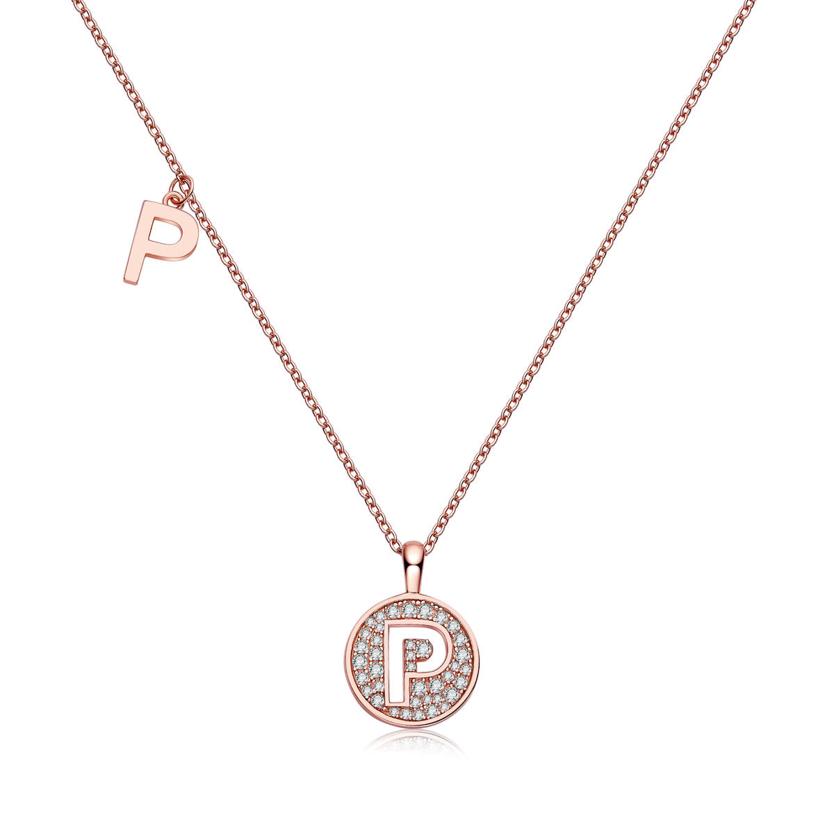 Letter Pendant Necklace - P