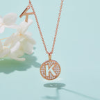 Letter Pendant Necklace - K