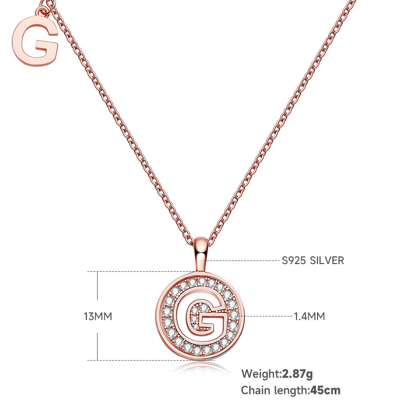 Letter Pendant Necklace - G