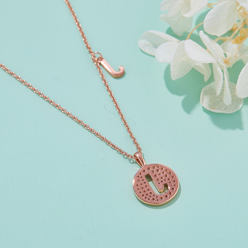 Letter Pendant Necklace - J