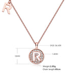 Letter Pendant Necklace - R
