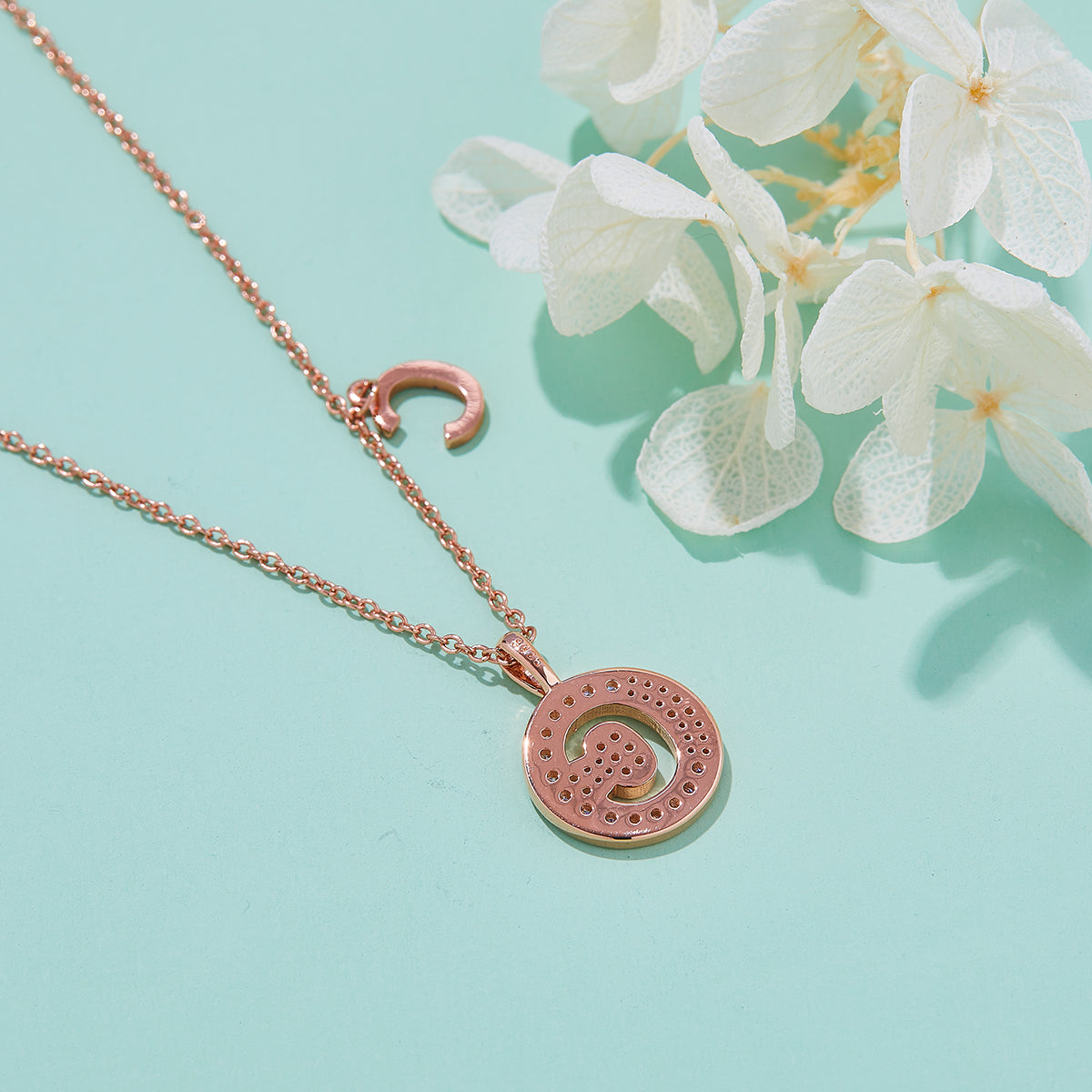 Letter Pendant Necklace - C