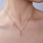 Letter Pendant Necklace - R