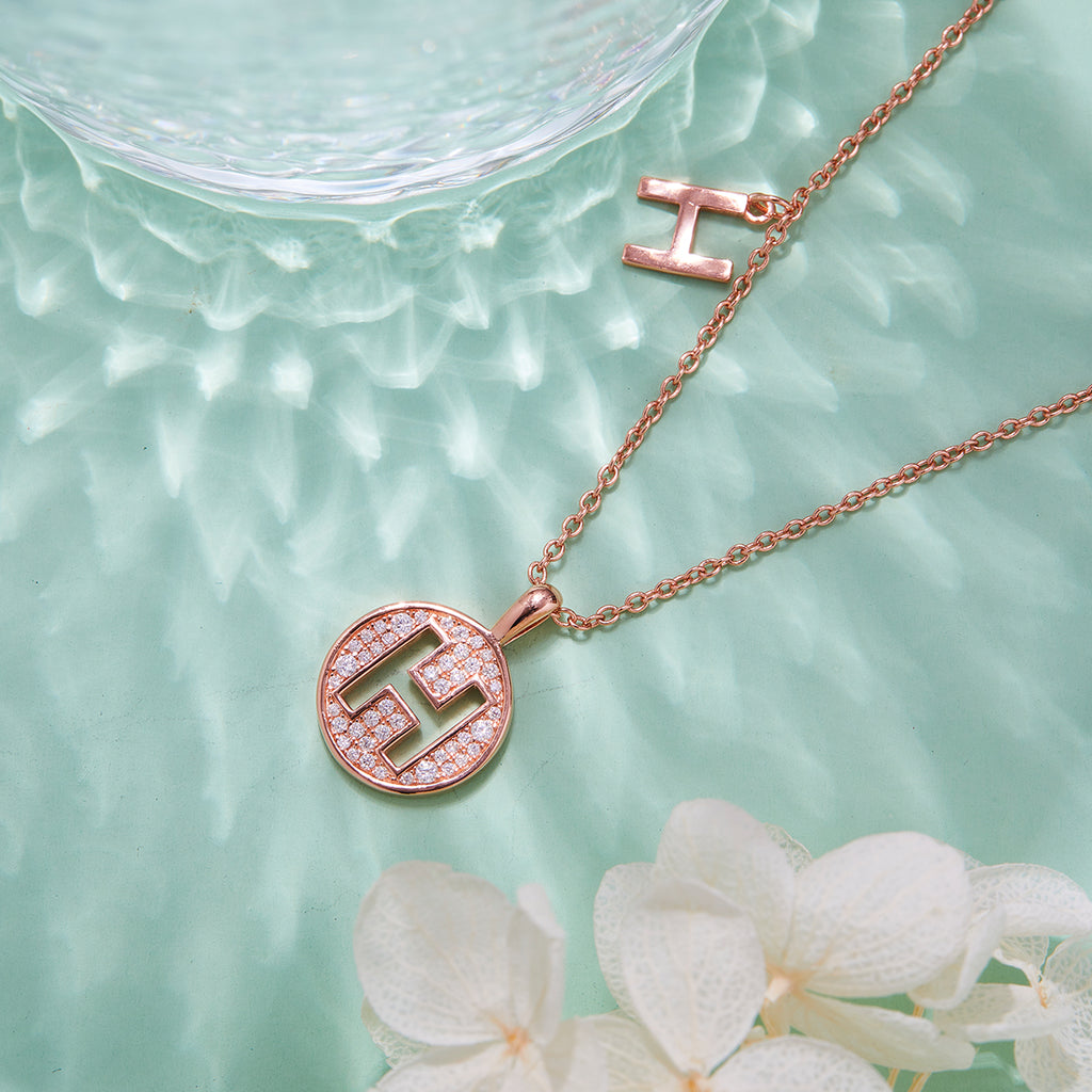 Letter Pendant Necklace - H