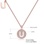 Letter Pendant Necklace - U