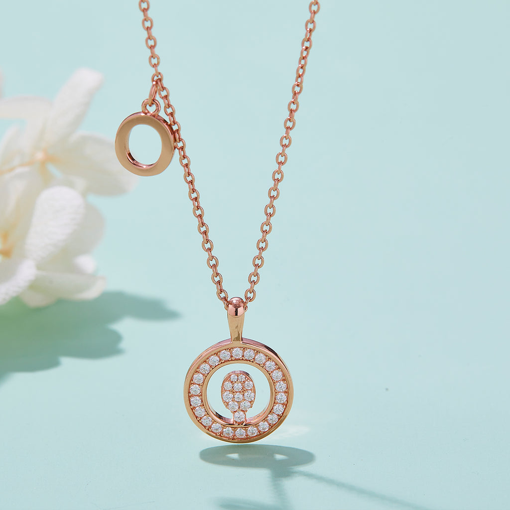 Letter Pendant Necklace - O