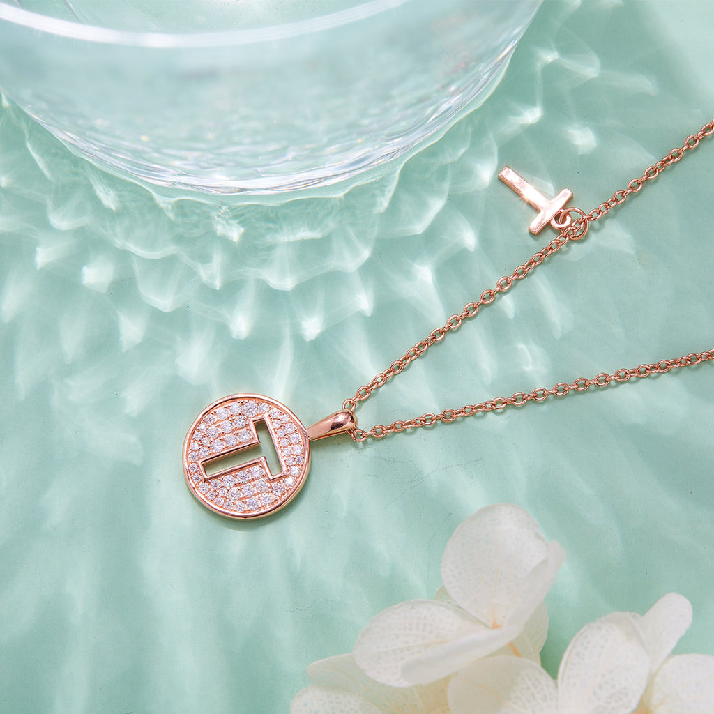 Letter Pendant Necklace - T