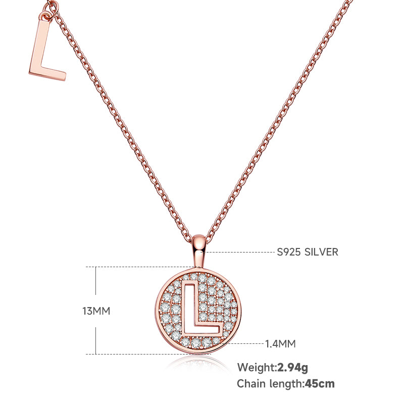 Letter Pendant Necklace - L