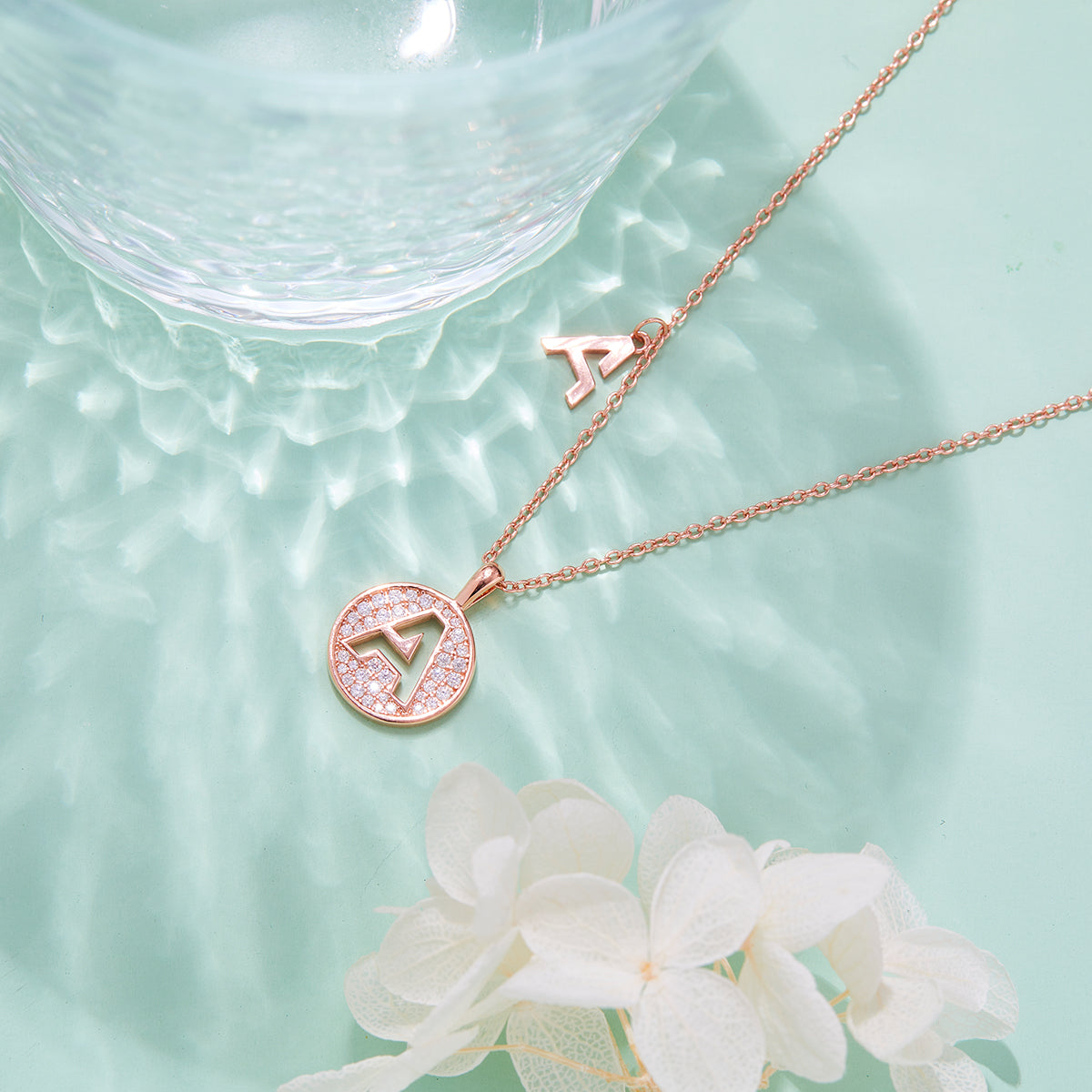 Letter Pendant Necklace - A