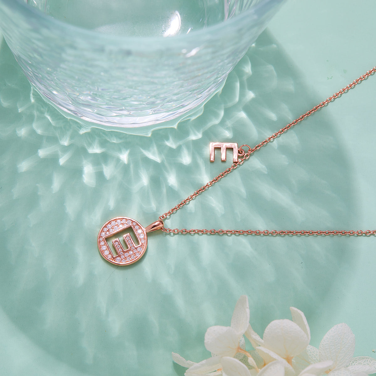 Letter Pendant Necklace - E