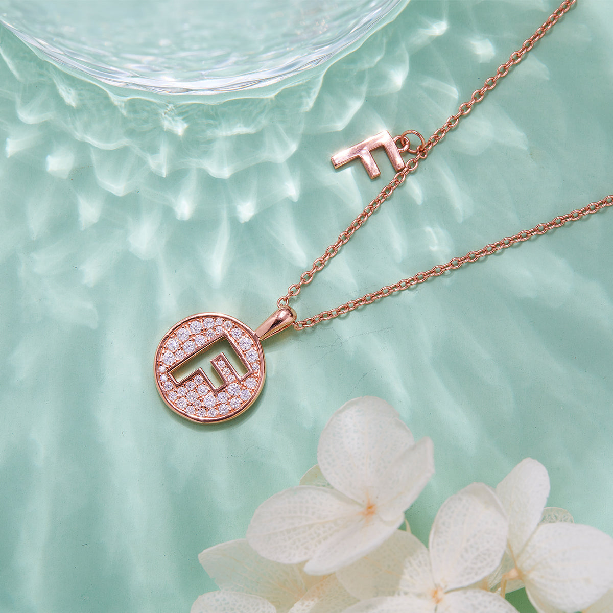 Letter Pendant Necklace - F