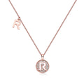 Letter Pendant Necklace - R