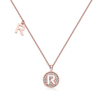 Letter Pendant Necklace - R