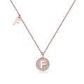 Letter Pendant Necklace - F