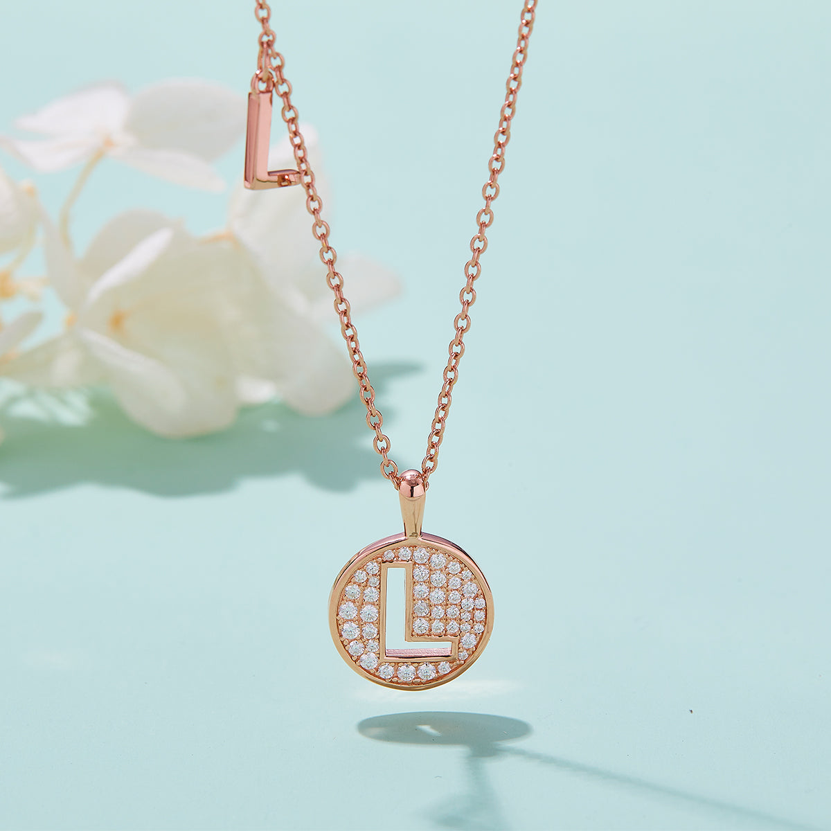 Letter Pendant Necklace - L