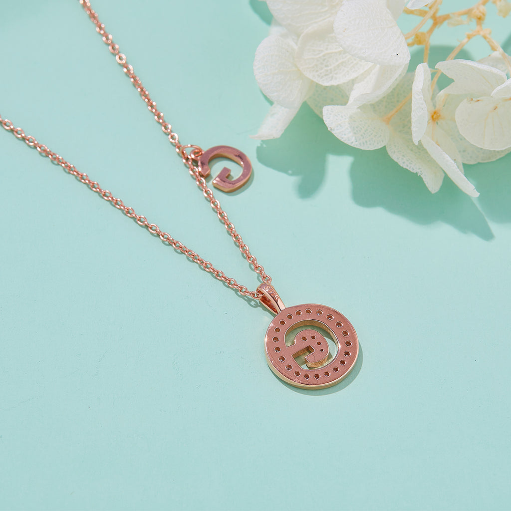 Letter Pendant Necklace - G