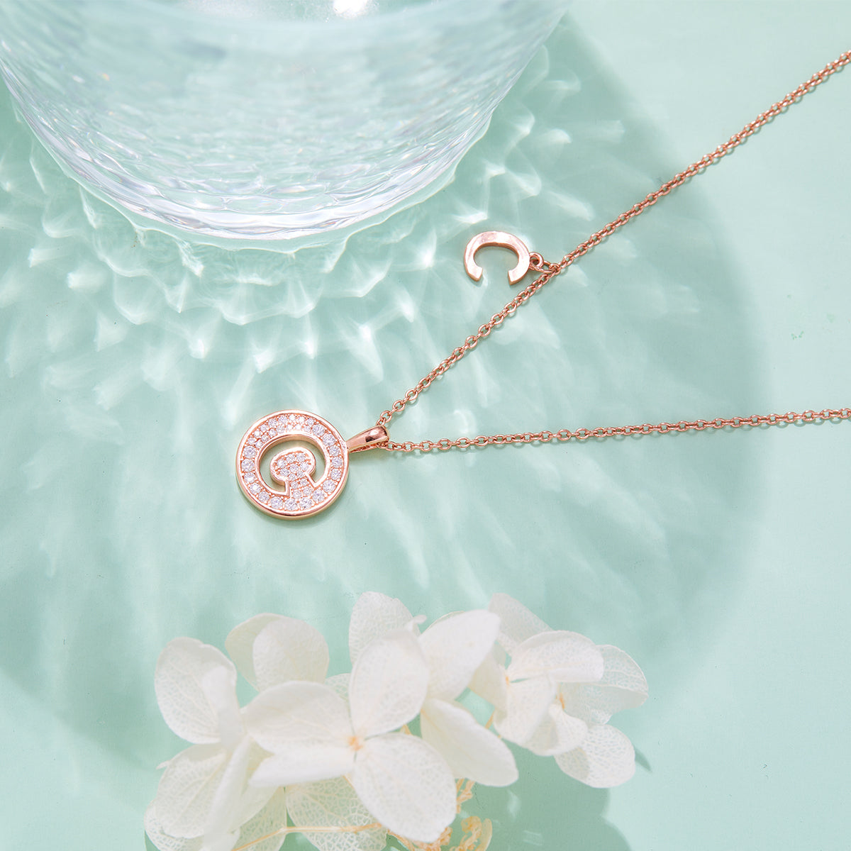 Letter Pendant Necklace - C