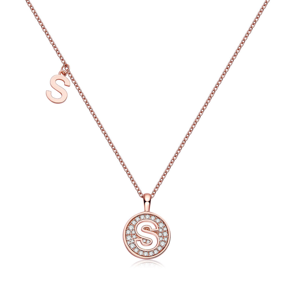 Letter Pendant Necklace - S