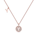 Letter Pendant Necklace - Y