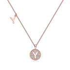 Letter Pendant Necklace - Y