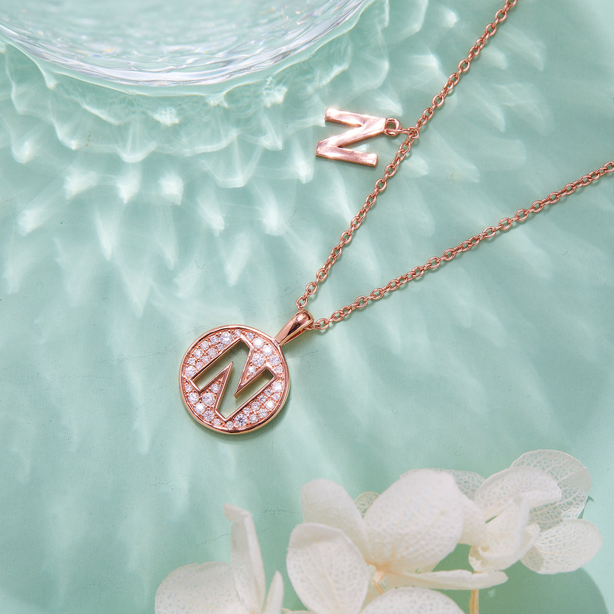 Letter Pendant Necklace - N