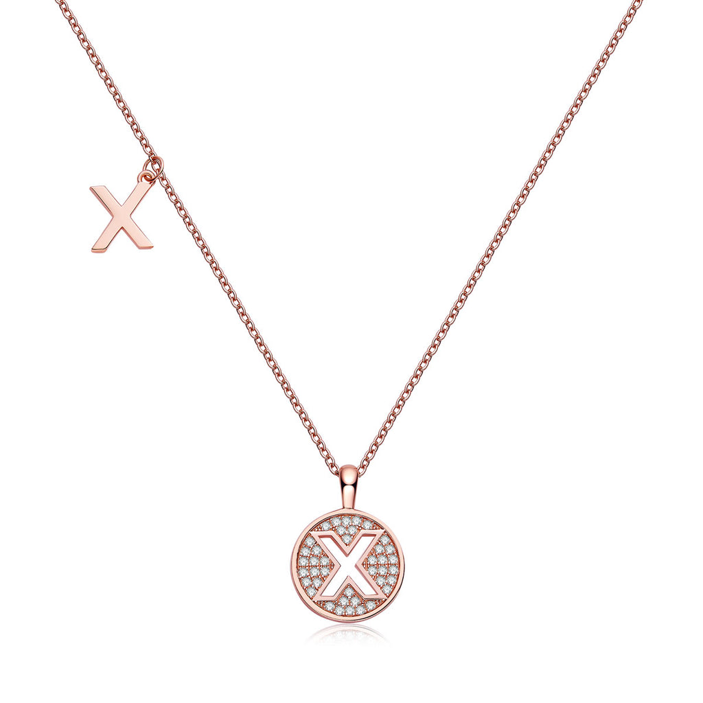 Letter Pendant Necklace - X