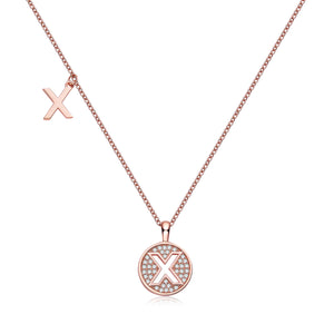 Letter Pendant Necklace - X