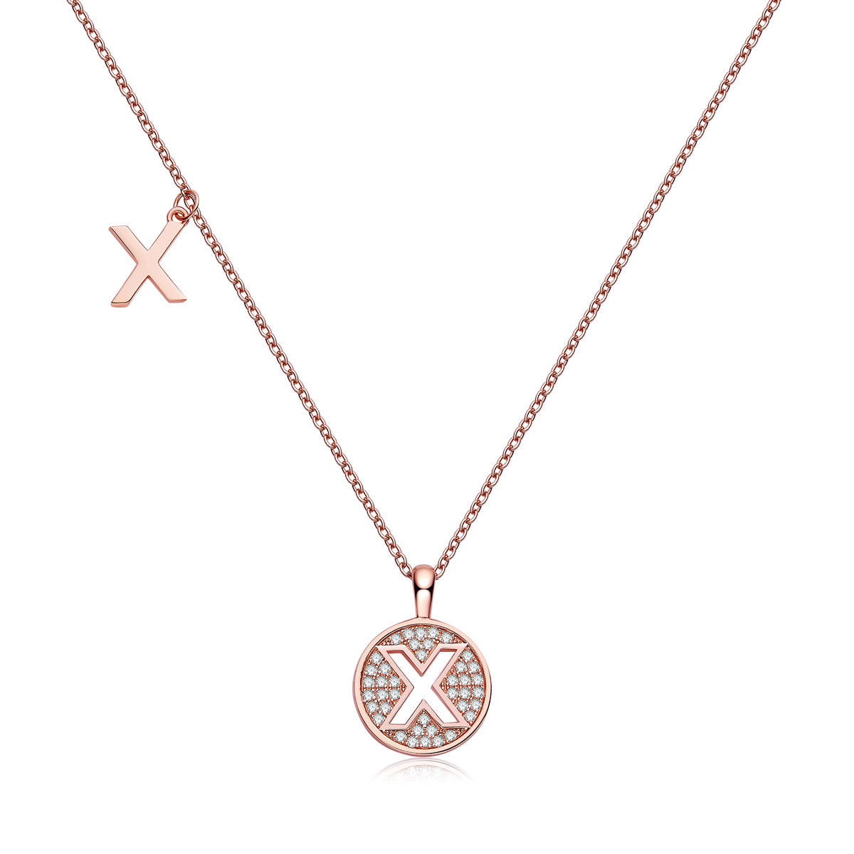 Letter Pendant Necklace - X