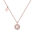 Letter Pendant Necklace - K