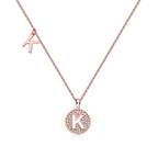 Letter Pendant Necklace - K