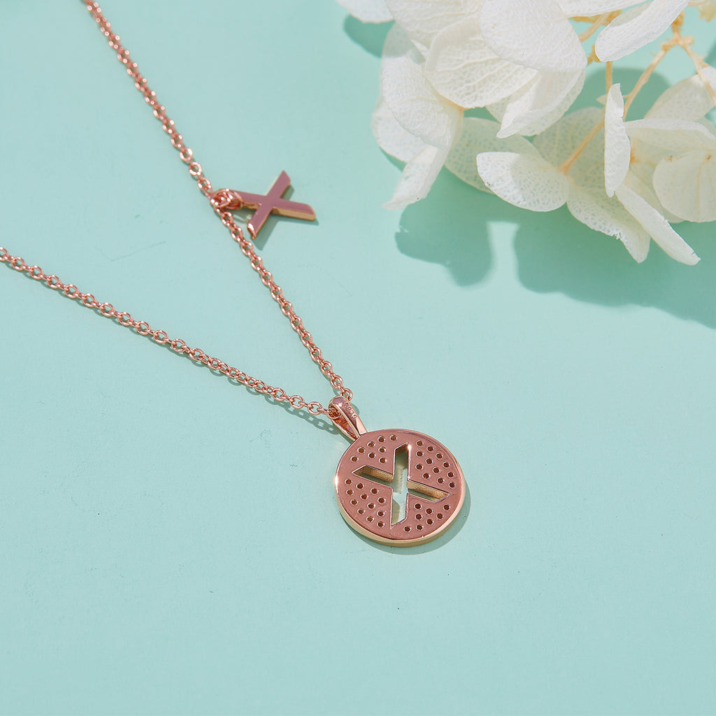 Letter Pendant Necklace - X