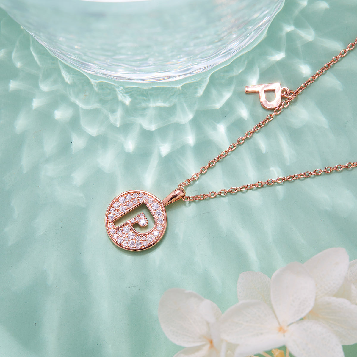 Letter Pendant Necklace - P