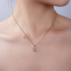 Letter Pendant Necklace - U