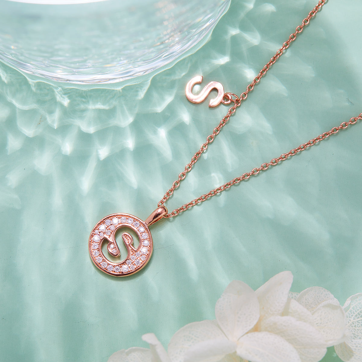 Letter Pendant Necklace - S