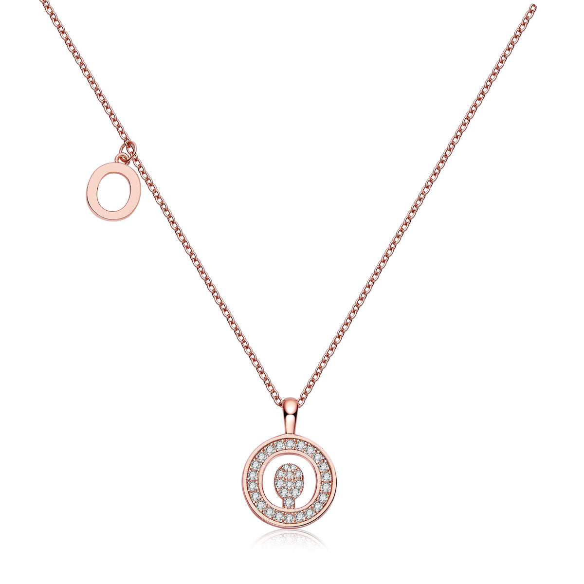 Letter Pendant Necklace - O