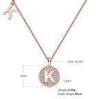 Letter Pendant Necklace - K