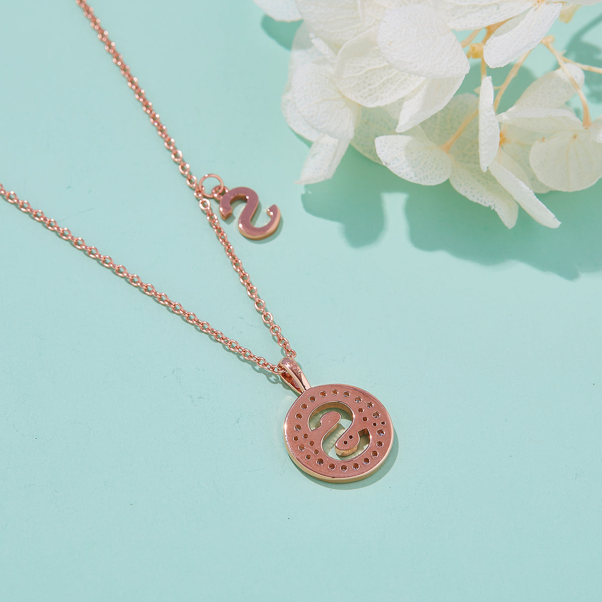 Letter Pendant Necklace - S