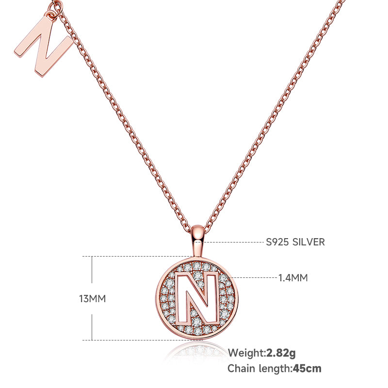 Letter Pendant Necklace - N