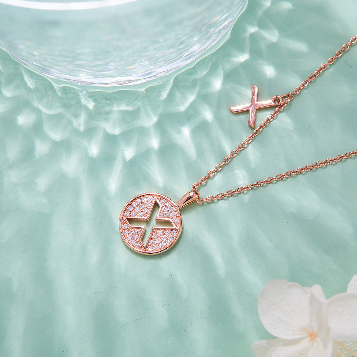 Letter Pendant Necklace - X