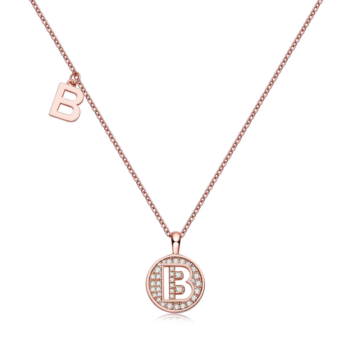 Letter Pendant Necklace - B