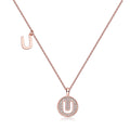 Letter Pendant Necklace - U