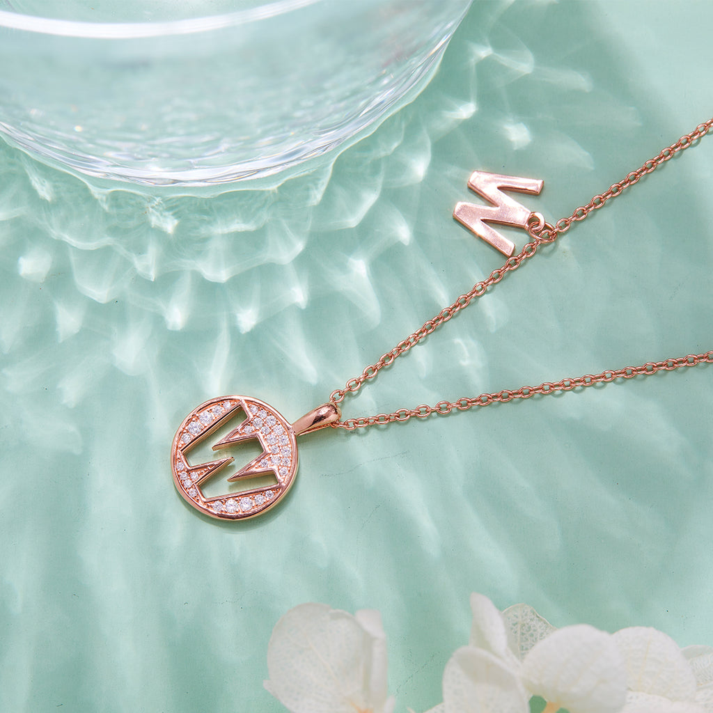 Letter Pendant Necklace - W