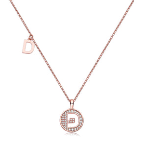 Letter Pendant Necklace - D