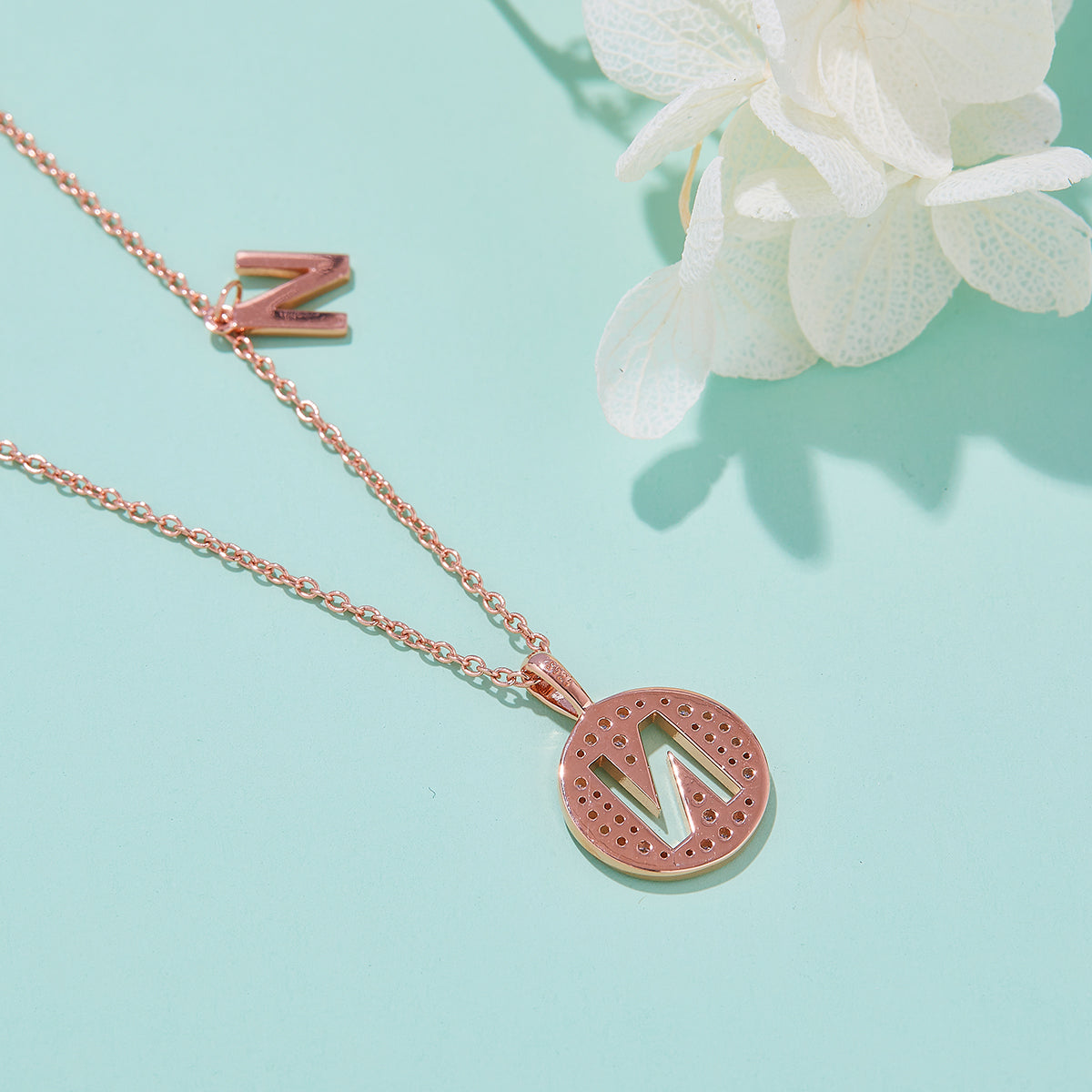 Letter Pendant Necklace - N
