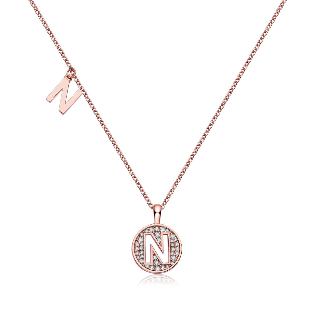 Letter Pendant Necklace - N