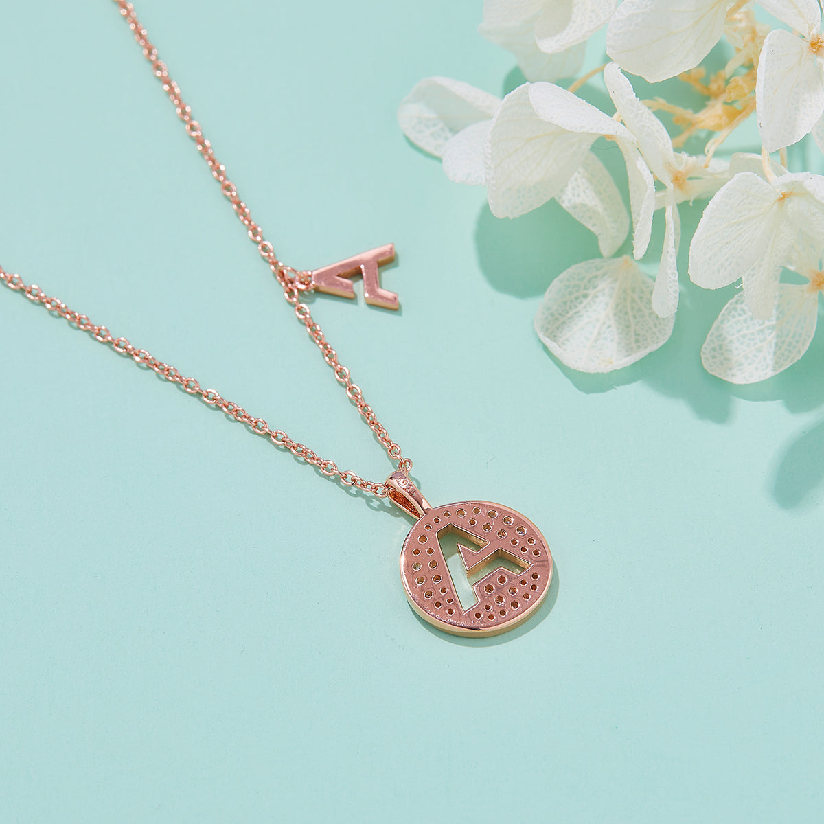 Letter Pendant Necklace - A