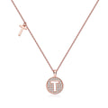 Letter Pendant Necklace - T