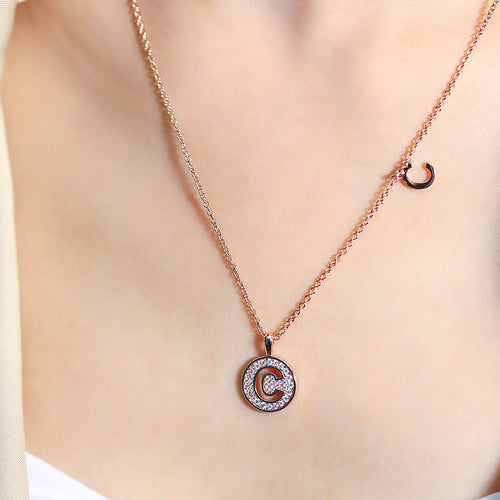 Letter Pendant Necklace - C