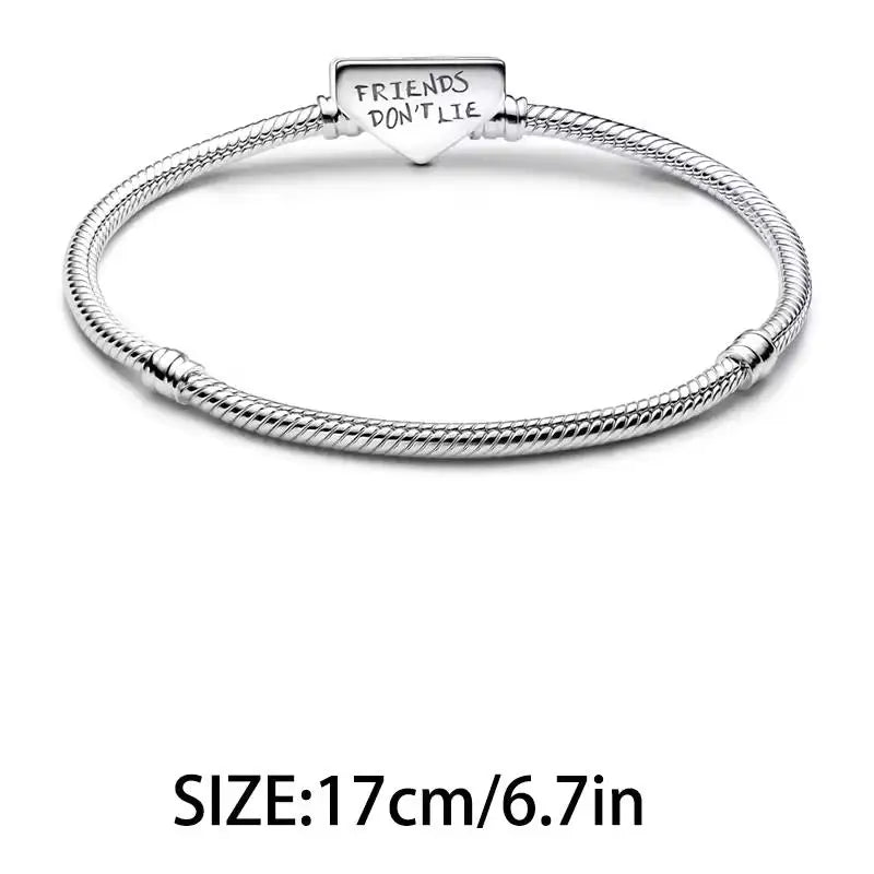 925 Silver Monster Pendant Glow In The Dark Red Heart Beads Bracelet